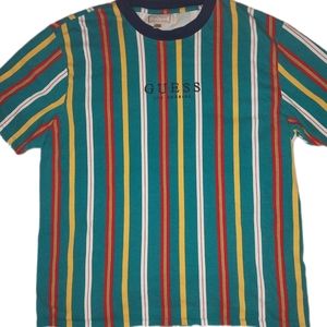 GUESS 90's VTG Spell Out Rare Mens Tee T-Shirt size Large EUC